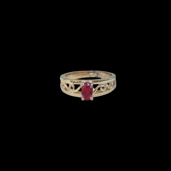 14K GE ESPO (Joseph Esposito) Gold Ruby Ring - Picture 7 of 10